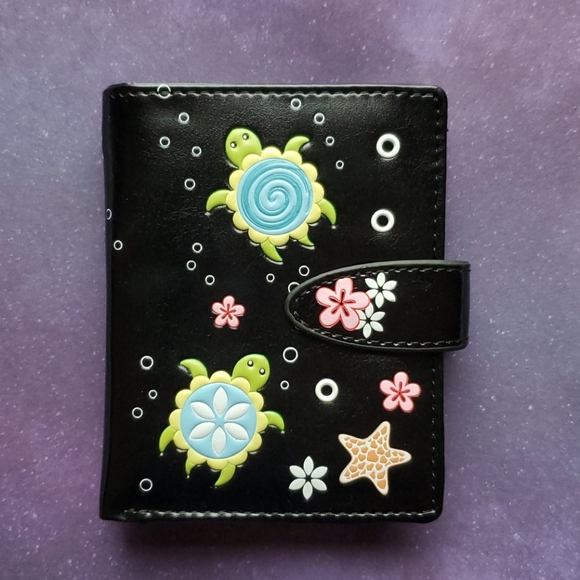 Shagwear Handbags - NWT Sea Turtle Wallet - Black Vegan Leather